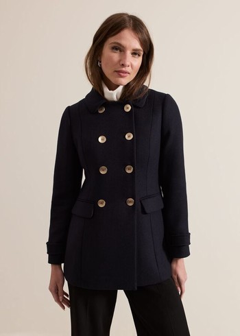 Phase Eight Petite Aurelie Coats Navy Australia | UE4152637